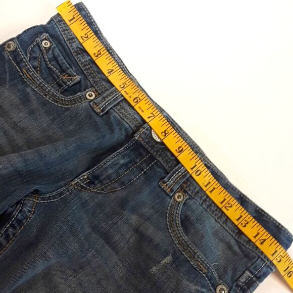 Aeropostale Womens Sz 6 Modest Y2K Flap Pocket Distressed Denim Shorts5725 - Picture 8 of 10